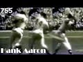 Hank aaron rotate on foreleg  follow through with horizontal swing batting mechanics slow motion