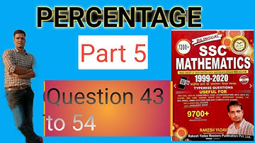 Rakesh yadav sir mathematics book solution percentage part 5
