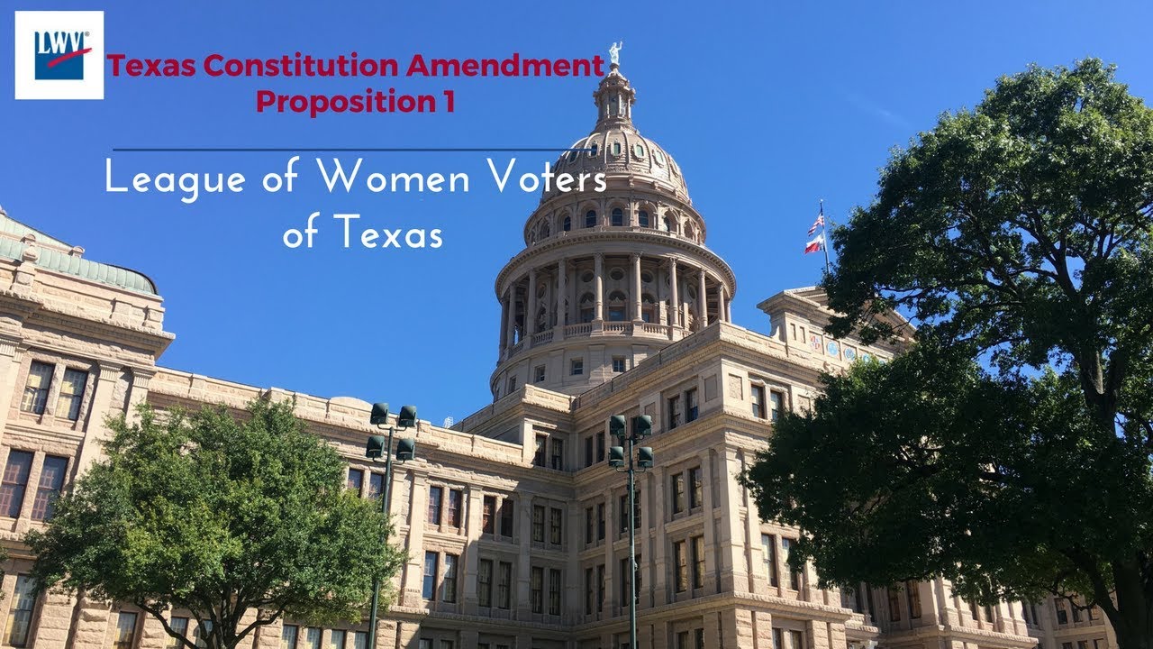 Proposition 1, Texas Constitution Amendment Nov. 7th Election YouTube