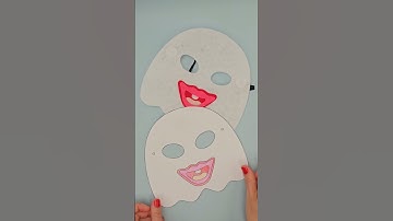 DIY Halloween Ghost Mask for Kids #diy #mask #halloween #handmade #cute #pattern #feltcraft #felt
