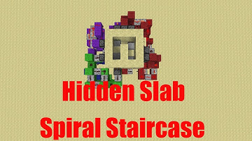 Minecraft Redstone Showcase - Half Slab Hiden Spiral Staircase