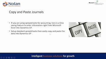 Copy and paste in Microsoft Dynamics GP 2018