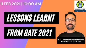 Lessons Learnt from GATE 2021 | Important session for ECE GATE 2022 aspirants