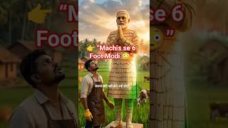 Sirf Machis Ki Tili Se Pm Modi Ji Ki 6 Foot Murti Matchstick Art Viral Short