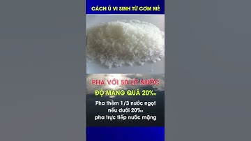 Cách ủ vi sinh từ cơm mẻ - Trong nuôi tôm quảng cảnh