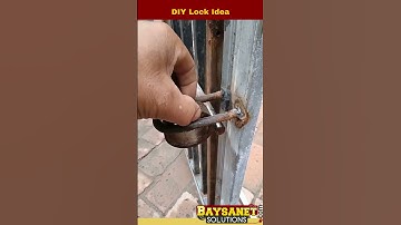 DIY Homemade Gate Lock Latch Idea Smart Security #shorts
