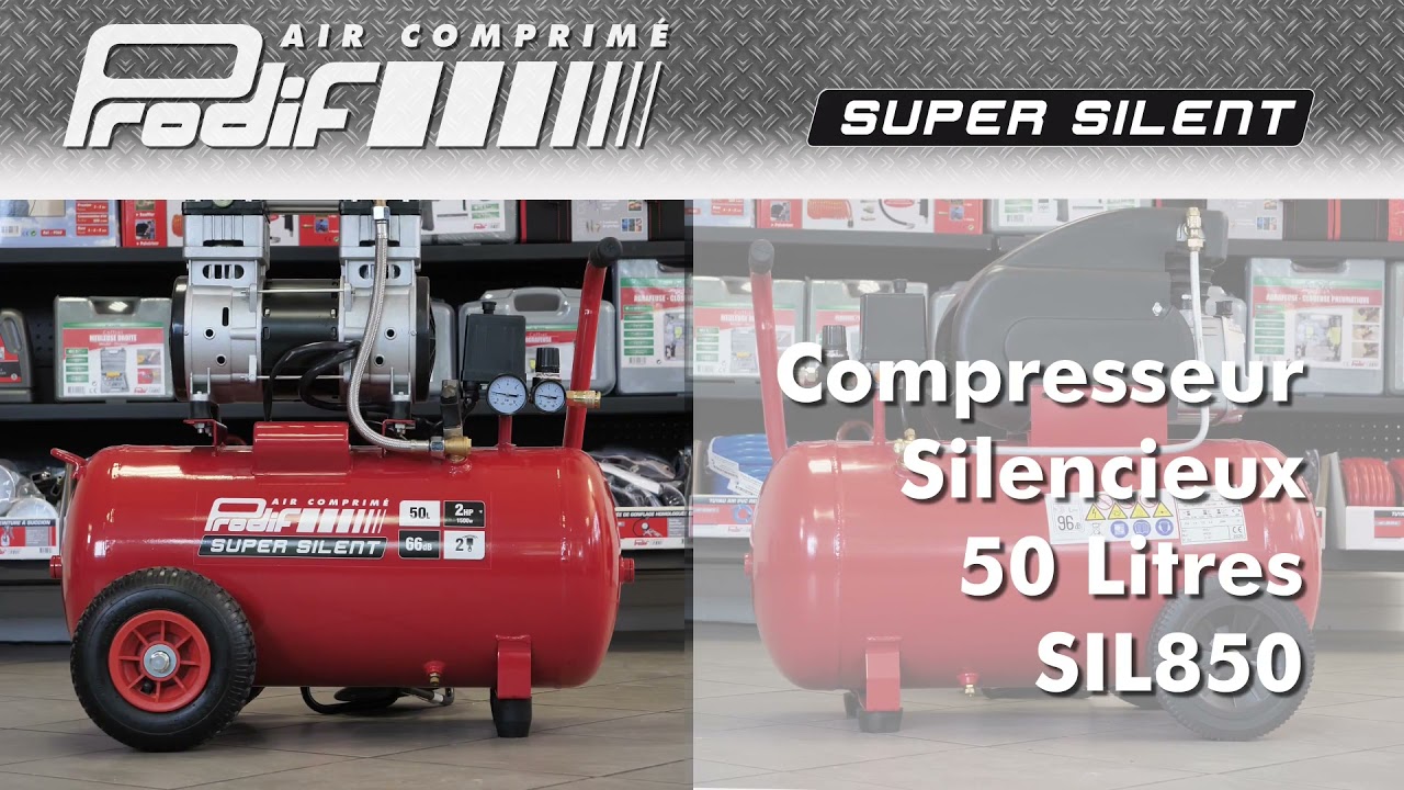 Compresseur silencieux 50l 2HP 230v pro 66dB - Prodif - PROSIL2050