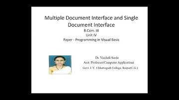 Multiple Document Interface and Single Document Interface