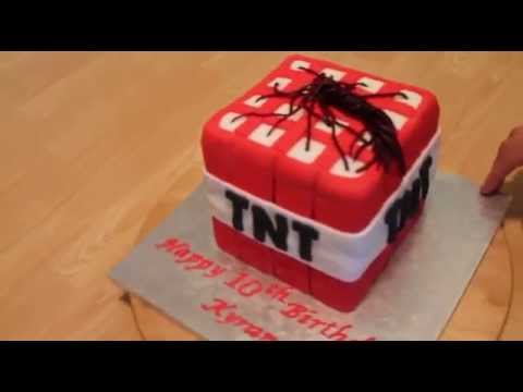 Minecraft TNT Cake - YouTube