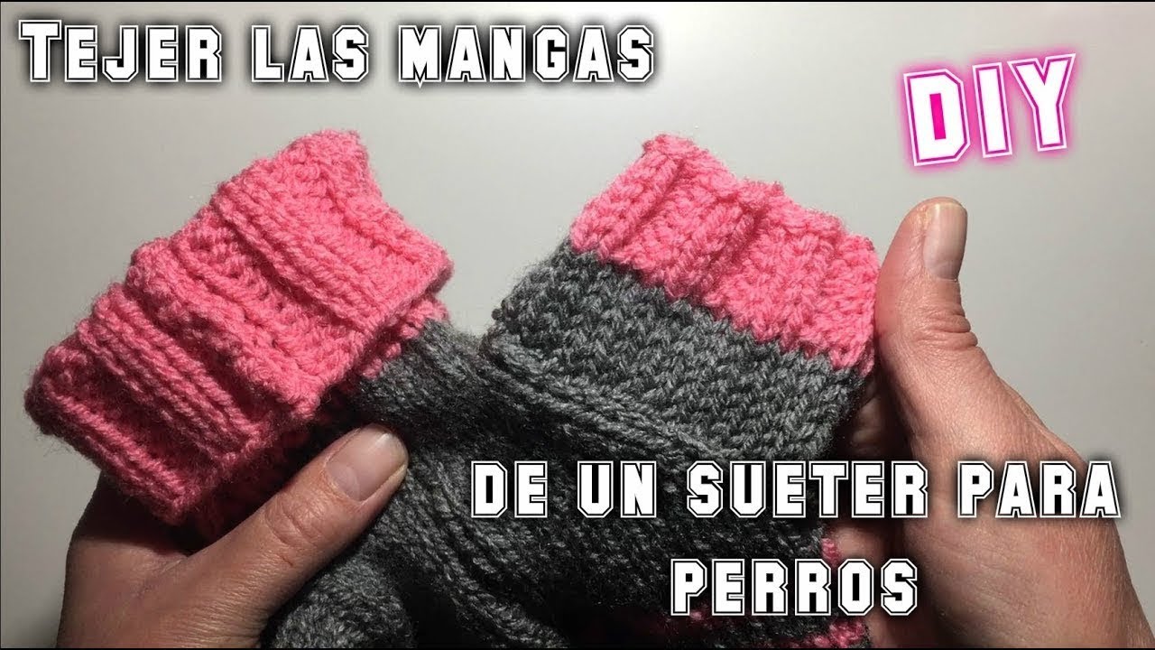 tejer las mangas de un sueter para perros? Tutorial