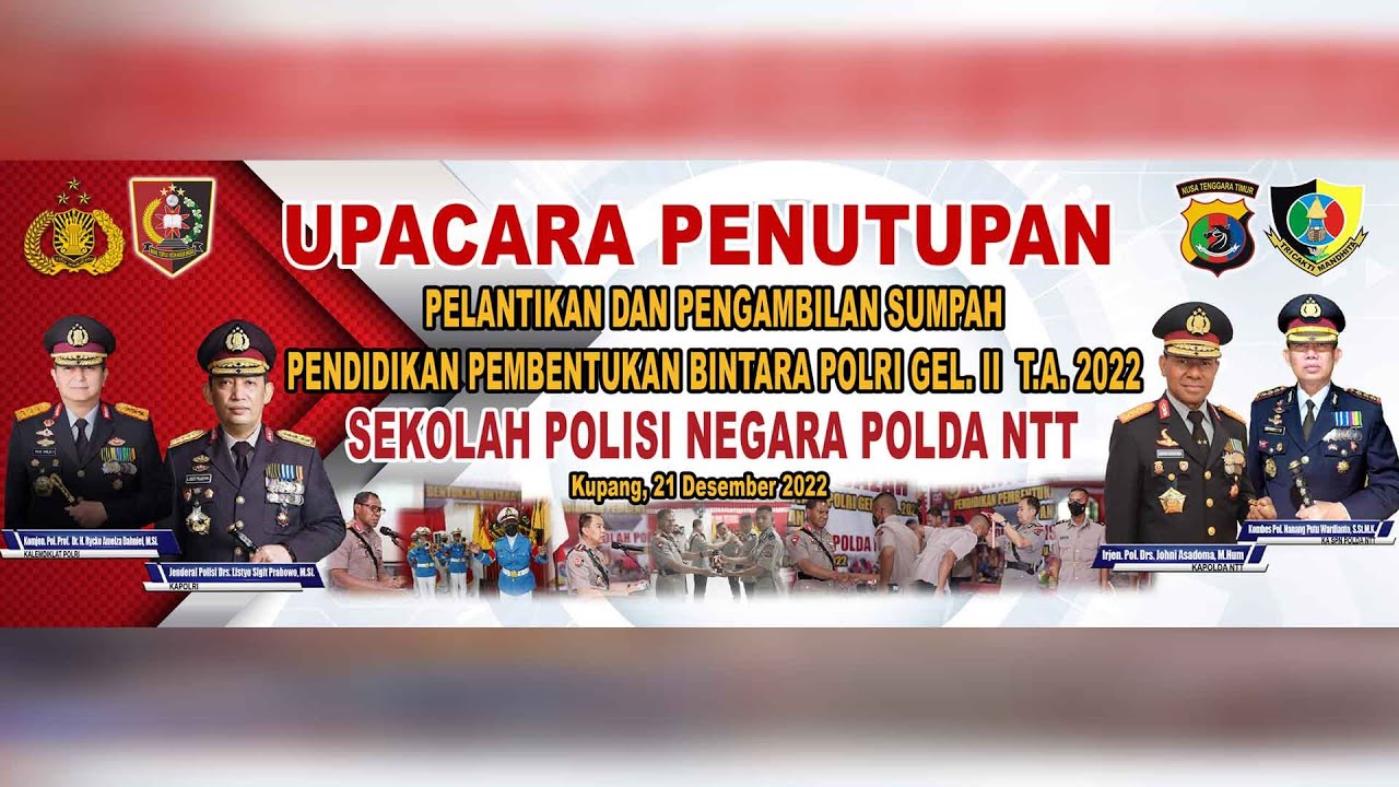 UPACARA PENUTUPAN  PELANTIKAN & PENGAMBILAN SUMPAH DIKTUK BINTARA POLRI  GEL.II T.A.2022 ANGKATAN 48