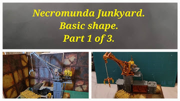 Necromunda Kill Team terrain build. Galvanic Crane/junkyard tile. Part 1
