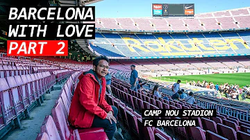 Qual cidade fica o estádio do Barcelona?