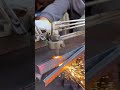 Using Oxy Fuel Cutting Torch To Slice Thick Steel Plate