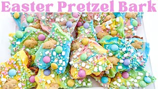 Easter Pretzel Bark | Rainbow Chocolate Bark