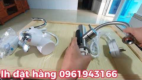 Máy nước nóng trực tiếp tại vòi inox sịn có chỉnh nhiệt độ.