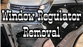 How to Remove Rear Window Regulator on a WV Tiguan 2014.