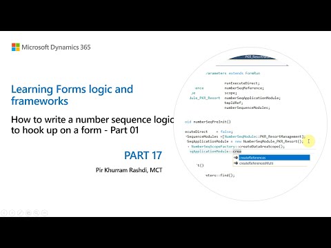 17. How to write a number sequence logic to hook up on a form in D365 Finance - Part 01