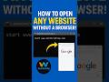 How to open any website without a browser? Pro Tip