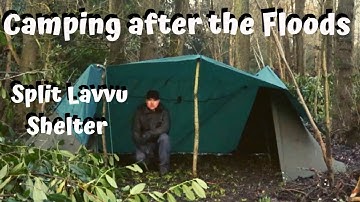 Wild Camping After the Floods | Split Lavvu Shelter | Tomahawk Steak | Camp fire Bannock (HD MOVIE)
