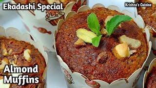 Ekadashi Special Almond Muffins || Almond Muffins || Iskcon Prasad || Krishna's Cuisine #muffins screenshot 3