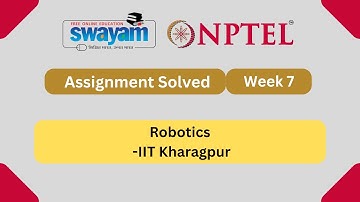 Robotics Week 7 | NPTEL ANSWERS | MYSWAYAM #nptel2024 #nptel #myswayam