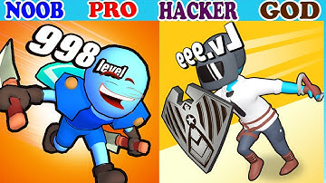 NOOB vs PRO vs HACKER vs GOD in Hit & Run Stickman Hero Wars vs Solo Leveling Game Gameplay PikaName