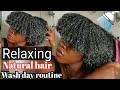 Natural Hair/ Wash Day Routine On  Budget/Deep wash day on 4A/4b/4c relaxing natura hair was day