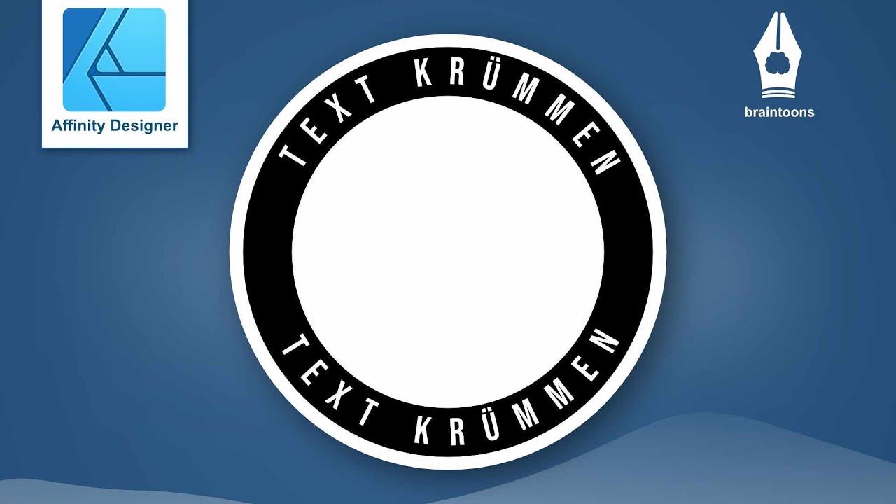 Text Kreisformig Krummen Affinity Designer Youtube