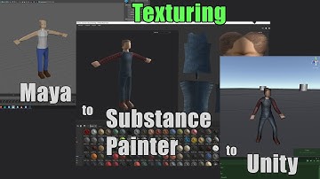 Maya 3D low poly Character - Substance Painter to Unity