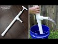 How to Make a Simple & Strong PVC Water Pump (DIY manual hand pump from spare parts)