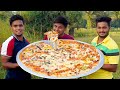 BIGGEST CHICKEN PIZZA WITHOUT OVEN | Pizza Recipe | how to make pizza at home | pizza | Food4 People