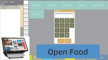 How to Program an Open Food Item in Micros Simphony Version 19