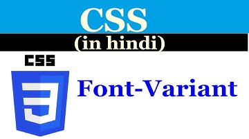 [Hindi] CSS- Font variant property in css in hindi