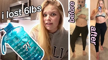 I drank a GALLON of WATER EVERY DAY for a WEEK | weight loss + before & after results