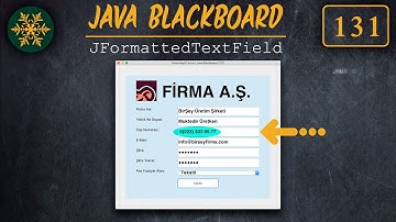 131 JavaBlackboard JFormattedTextField - Company Registration with Java Swing