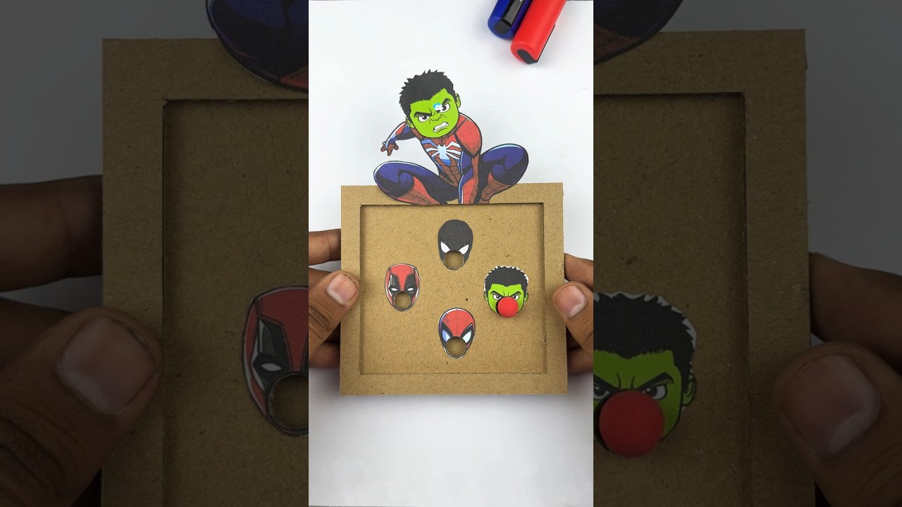 Spiderman Brand New Day Amazing Cardboard Pinball Face Swapping Game #spiderman #brandnewday