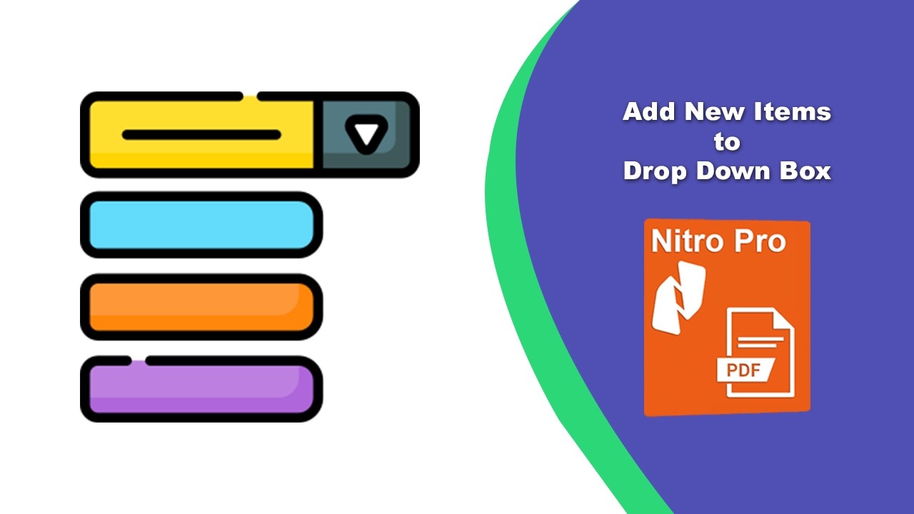 How to Customize Combo Box Fields in Nitro Pro Fillable PDF Forms - YouTube
