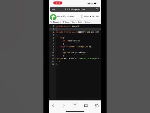 30. How to write a Java program to handle Divide by zero Arithmetic ...