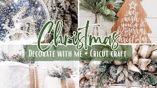 CHRISTMAS DECORATE WITH ME 2023 || NEUTRAL CHRISTMAS DECORATING IDEAS || CRICUT CHRISTMAS GIFTS by Motivated Mama 853 views 6 months ago 17 minutes