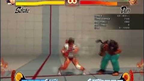 Street Fighter iv SAKURA basic combo movie