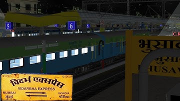 Vidarbha Express departure from Bhusaval in MSTS Open Rails
