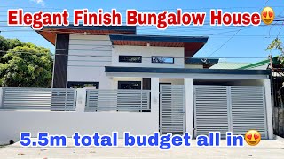 5.5m modern bungalow elegant finish na kasama pa ang lupa at fences