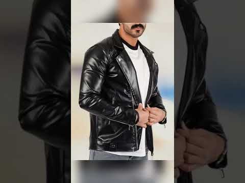 جاكيت جلد أسود شيك وانيق جداااا تا ش تتلبأمنقةنفي ناكحى اود 565ع ل ولك61س