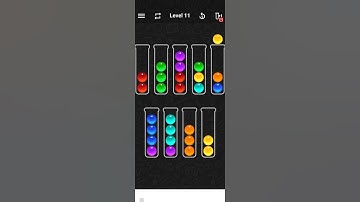 Ball sort color water puzzle game level 11