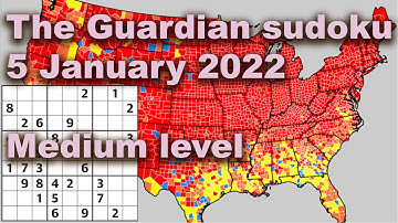 Sudoku solution – The Guardian sudoku 5 January 2022 Medium level