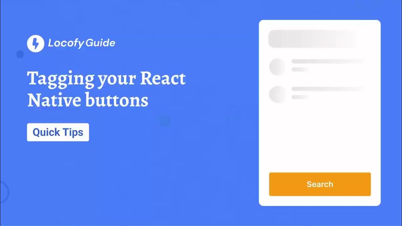 Locofy.ai | Tagging your React Native buttons [Guide] - YouTube