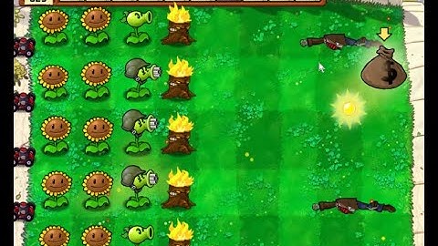 PvZ Level 1-4 Walkthrough | Plants vs Zombies PC Gameplay (Full Level, No Commentary)