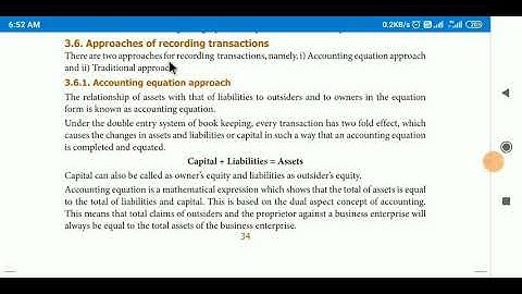 Accounting equation approaches in Tamil | CA CMA CS Bcom Classes in Tamil |