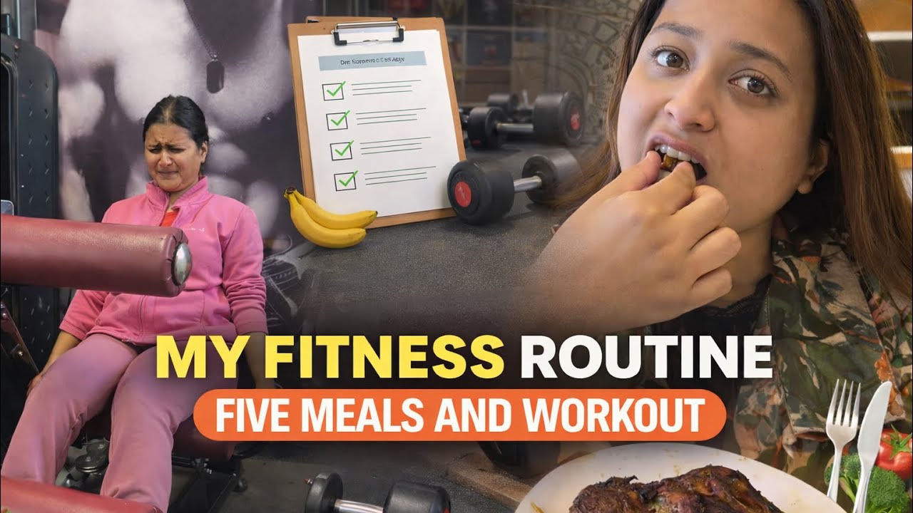 Full Day Fitness Routine | 5 Meals + Gym Workout 🏋️‍♀️🥗 | Rama Lanjekar 